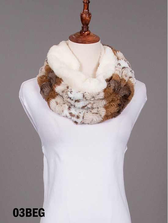 Leopard Print Plush Loop Scarf